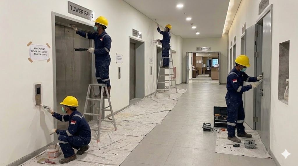 Gambar pekerja proyek APT. FRENCH WALK PH 3