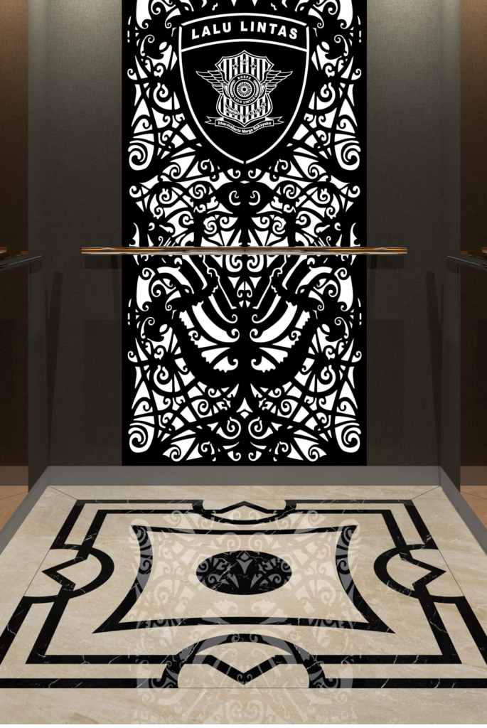 Gambar interior lift proyek GEDUNG KORLANTAS NTMC POLRI